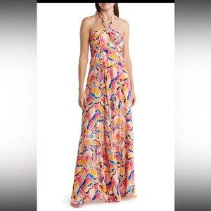 NWT AFRM Revolve Emerson Maxi Dress in Summer Butterfly color print Small $168